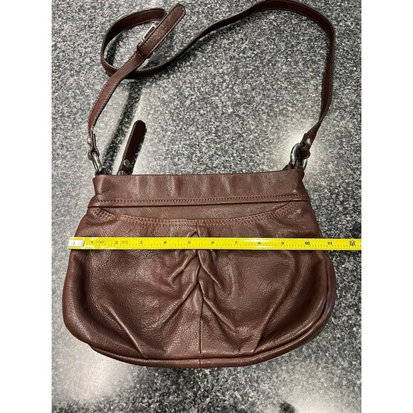 B. Makowsky Small Rich Brown Leather Crossbody/Shoulder Bag Great Quality - Picture 7 of 10